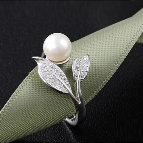 Master design S925 sterling silver elegant pearl ring