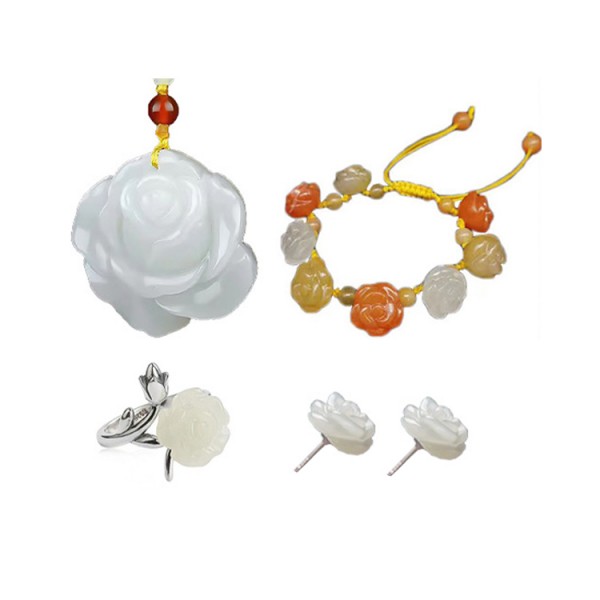 HeTian Jade Rose Jewelry..