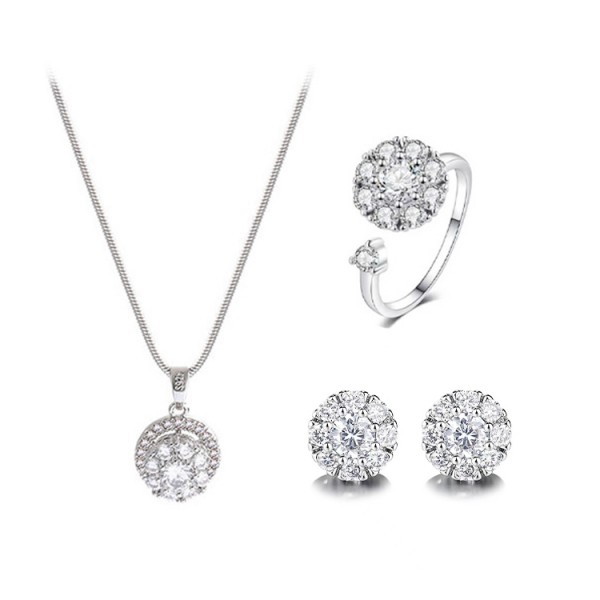 Rotating Zircon Jewelry Set