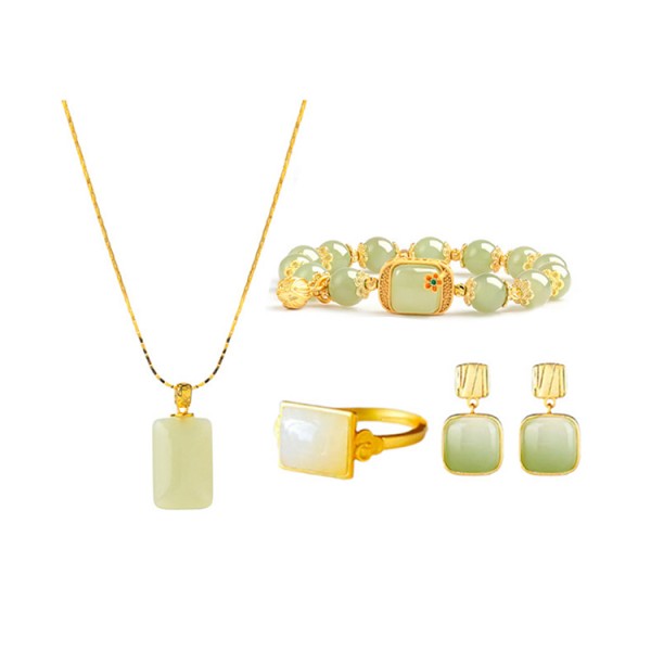 Sugar cube lotus HeTian Jade Jewelry..