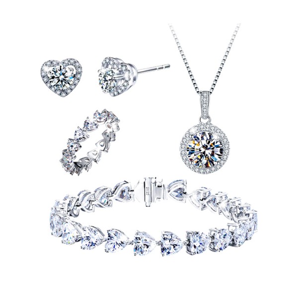 Moissanite Jewelry Set-Best gift