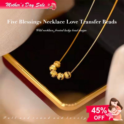 Five Blessings Necklace Love Transfer Beads