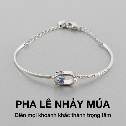 Vòng tay moissanite khiêu vũ lấp lánh