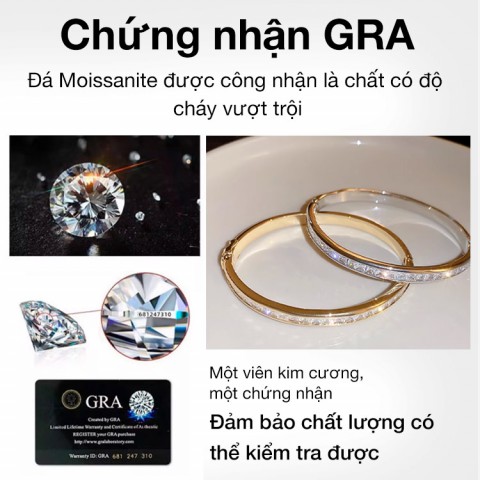 Vòng tay hình ngôi sao Moissanite