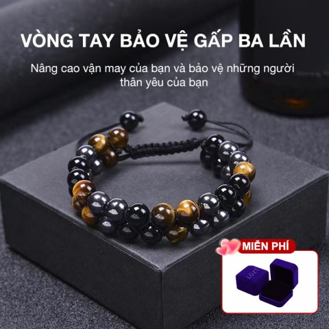 Vòng tay đá mắt hổ tự nhiên