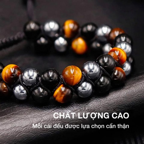 Vòng tay đá mắt hổ tự nhiên