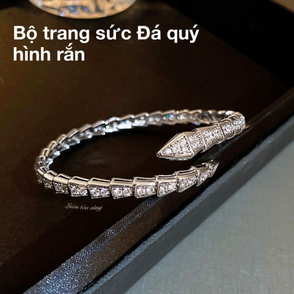 Bộ trang sức Moissanite hình rắn