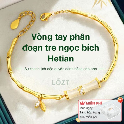 Vòng tay phân đoạn tre ngọc bích Hetian