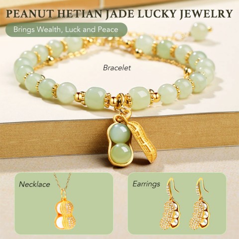 Peanut HeTian Jade Jewelry Set