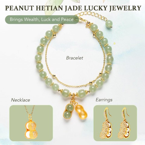 Peanut HeTian Jade Jewelry Set