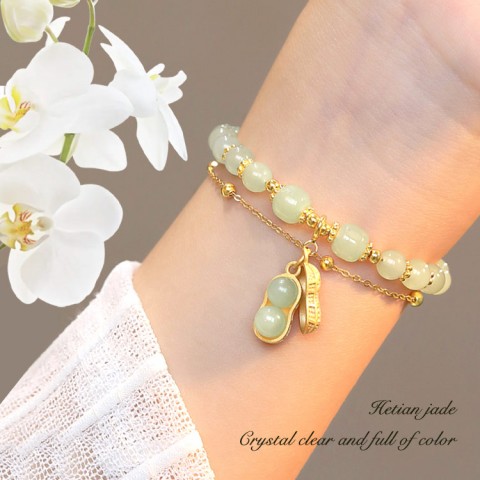 Peanut HeTian Jade Jewelry Set