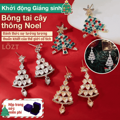 Bông tai cây thông Noel