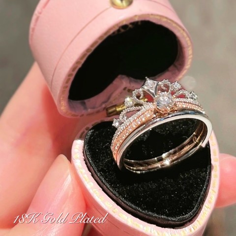 2 in 1 Crown Princess Ring