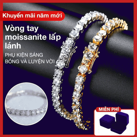 Vòng tay moissanite lấp lánh