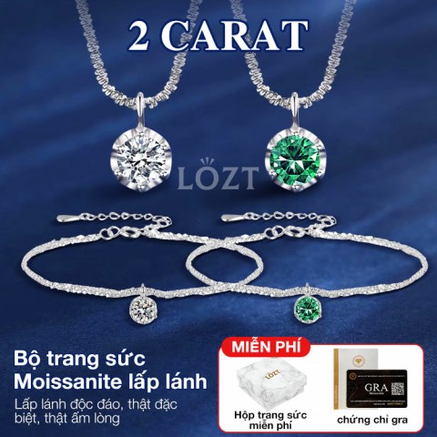 Bộ trang sức Moissanite lấp lánh