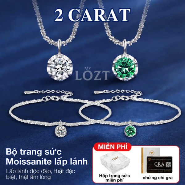 Bộ trang sức Moissanite lấp lánh..