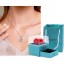 Blue diamond necklace + gift box  + ₫400 