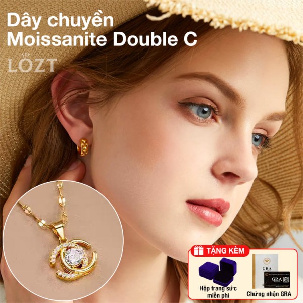 Dây chuyền kim cương đôi C