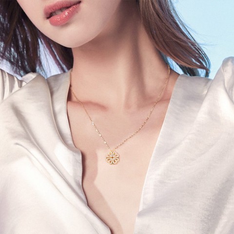 Korean Version Four love Hearts Necklace