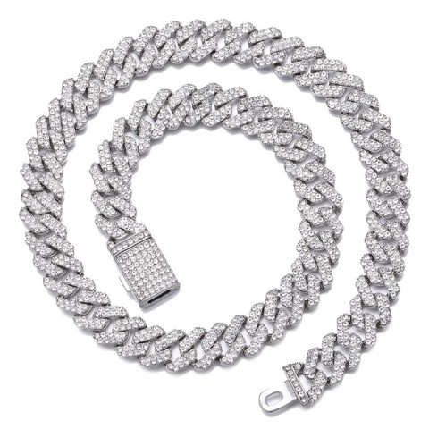 Wang Jiaer same full diamond Cuban necklace