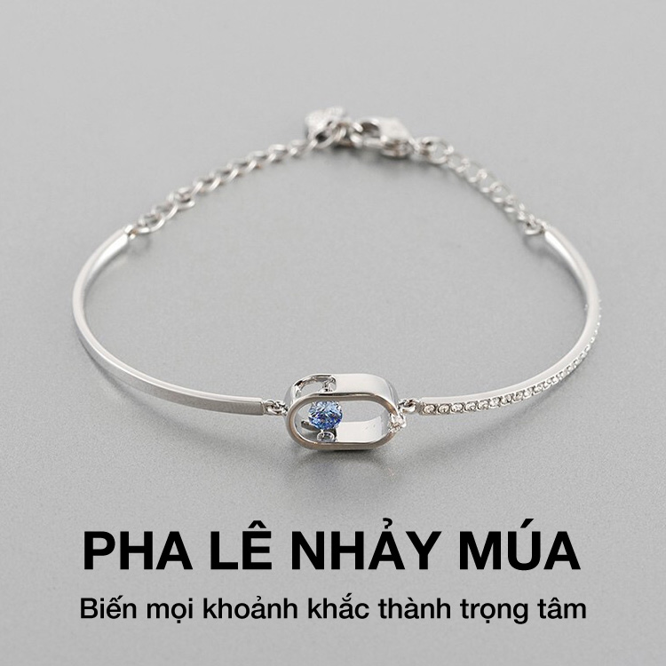 Vòng tay moissanite Sparkling Dance tương tự phong cách Swarovski - Tặng hộp quà. Chứng nhận GRA. Kích thước có thể điều chỉnh