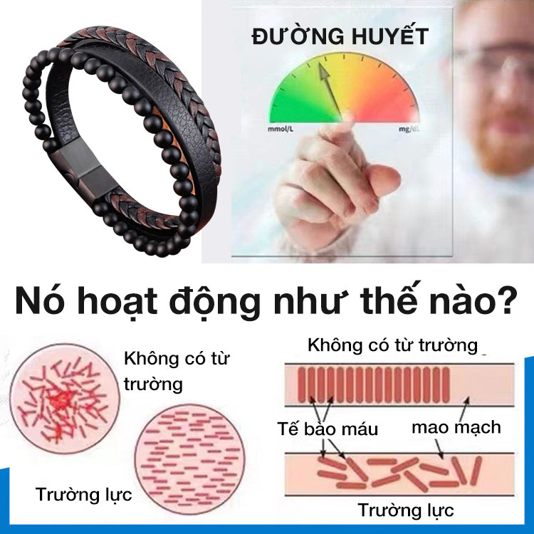 Cái thứ 2 chỉ có giá ₫110,000 - Vòng đeo tay hạ đường huyết trị liệu từ tính