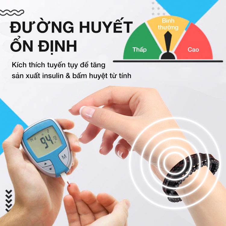 Cái thứ 2 chỉ có giá ₫110,000 - Vòng đeo tay hạ đường huyết trị liệu từ tính